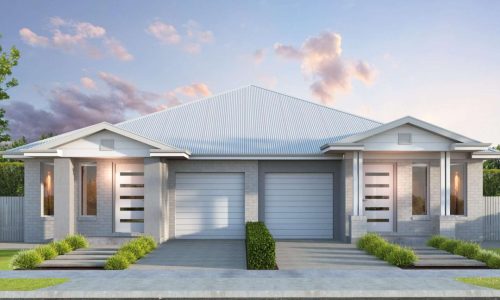Single Storey duplex home facade
